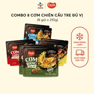[Hỏa tốc HN] Combo 8 cơm chiên Cầu Tre 210g x 8 (Hải sản x2, Dưa bò, Gà cháy tỏi, Kim chi xúc xích )