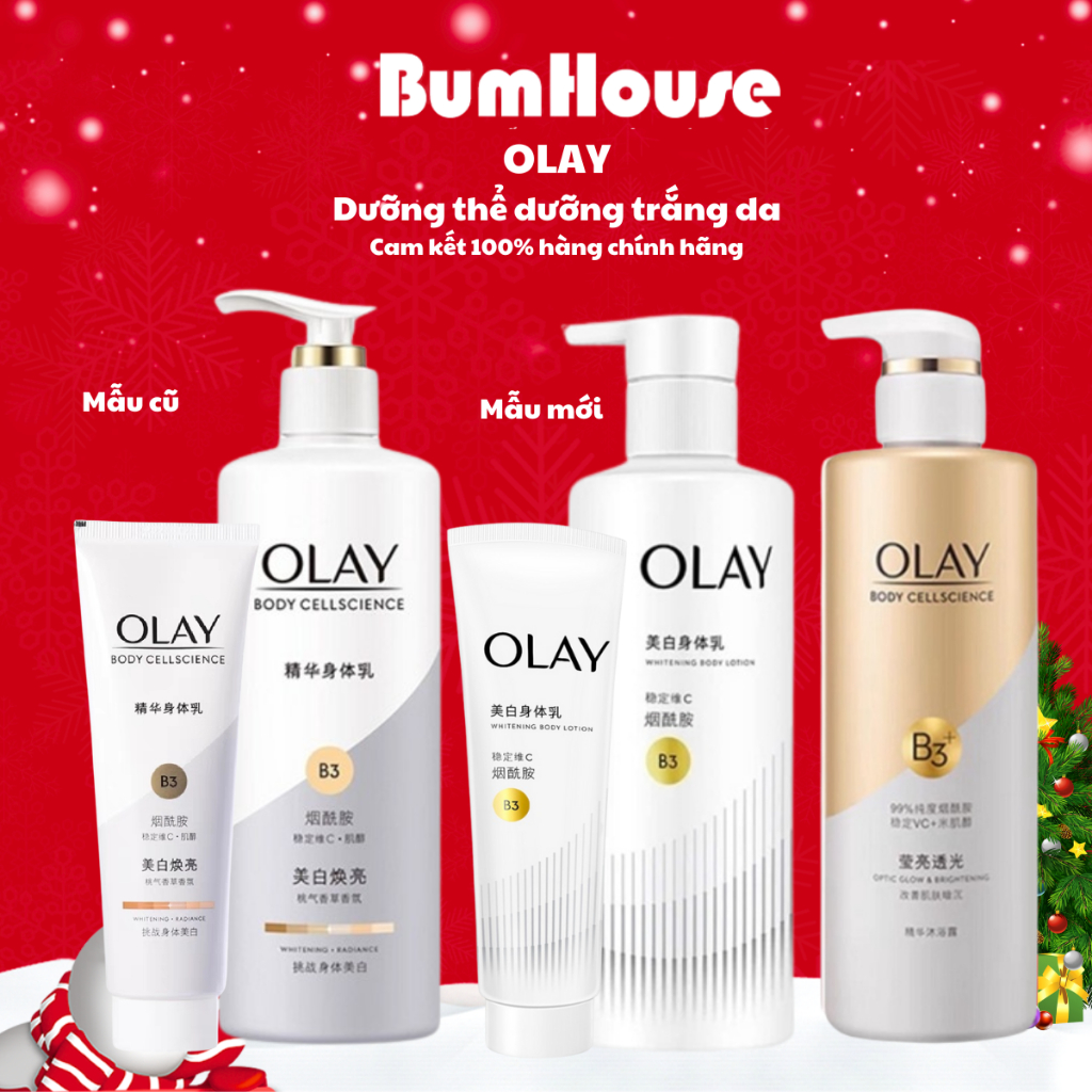 Sữa Dưỡng Thể Trắng Da OLAY Vitamin B3+ Retinol/Vitamin C Olay Bright Ultra Whitening 30g/90g/260g/480g | BigBuy360 - bigbuy360.vn