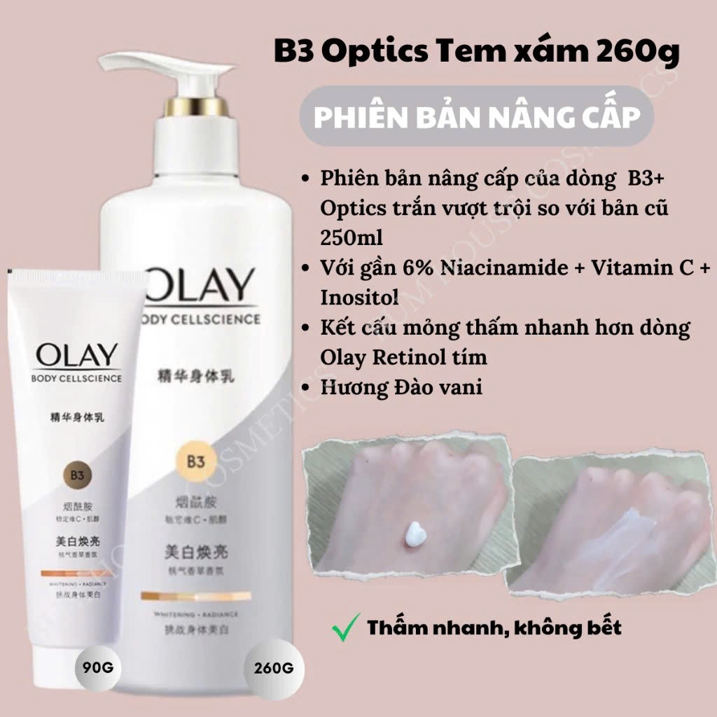 Sữa Dưỡng Thể Trắng Da OLAY Vitamin B3+ Retinol/Vitamin C Olay Bright Ultra Whitening 30g/90g/260g/480g | BigBuy360 - bigbuy360.vn