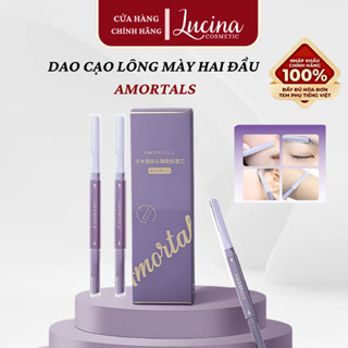  Bộ Dao Cạo Lông Mày AMORTALS Hai Đầu Thép Không Gỉ Tiện Dụng Dao Tỉa Lông Mày Cạo Râu Tiện Lợi LUCINA COSMETICS 