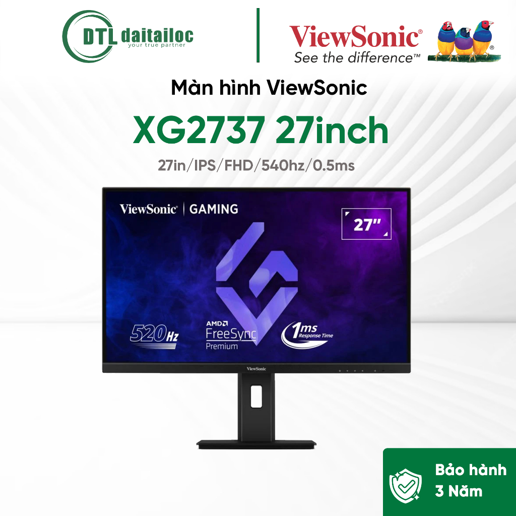 Màn hình ViewSonic XG2737 27inch IPS FHD 540Hz 0.5ms | Chính Hãng | Bảo Hành 3 Năm