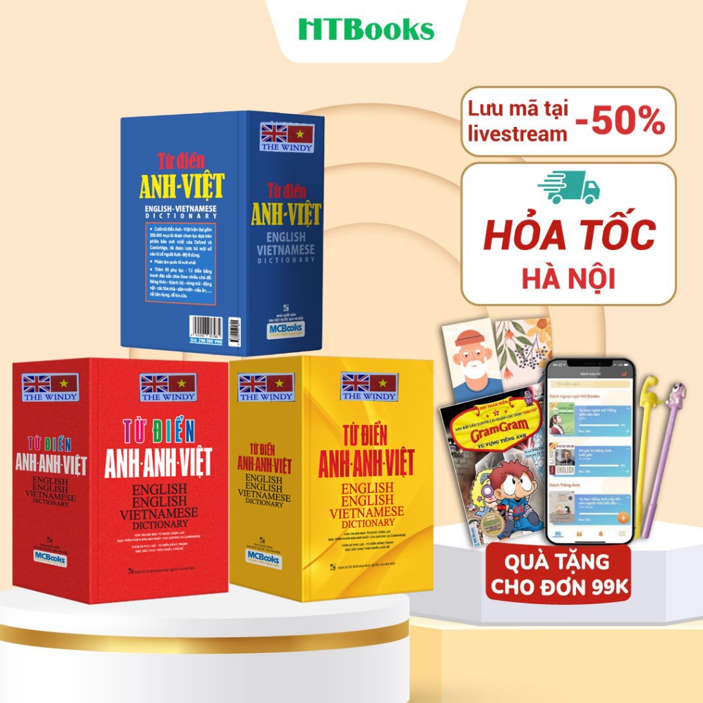 Sách - Từ Điển Oxford Anh-Anh-Việt (Bìa Cứng Màu Xanh/Đỏ/Vàng) - MC -B298