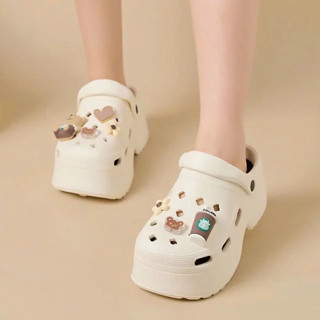  Dép Sandal Nữ Đế Cao Độn 7cm Chất Liệu EVA Tăng Chiều Cao Dép Bánh Mì Cross Đế Cao Chống Trượt 