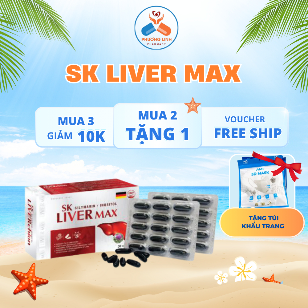 SK LIVER MAX – VIÊN UỐNG BỔ GAN. SẢN PHẨM SẢN XUẤT TẠI ĐỨC - 30 viên