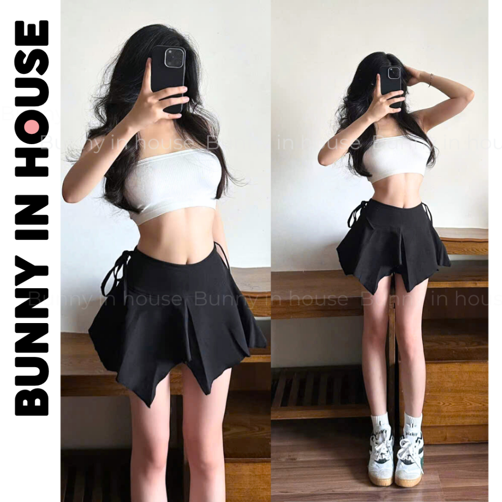 Váy Quây Dáng Ngắn Layer V05 BUNNY IN HOUSE CÓ QUẦN BẢO HỘ Cách Điệu dễ phối đồ
