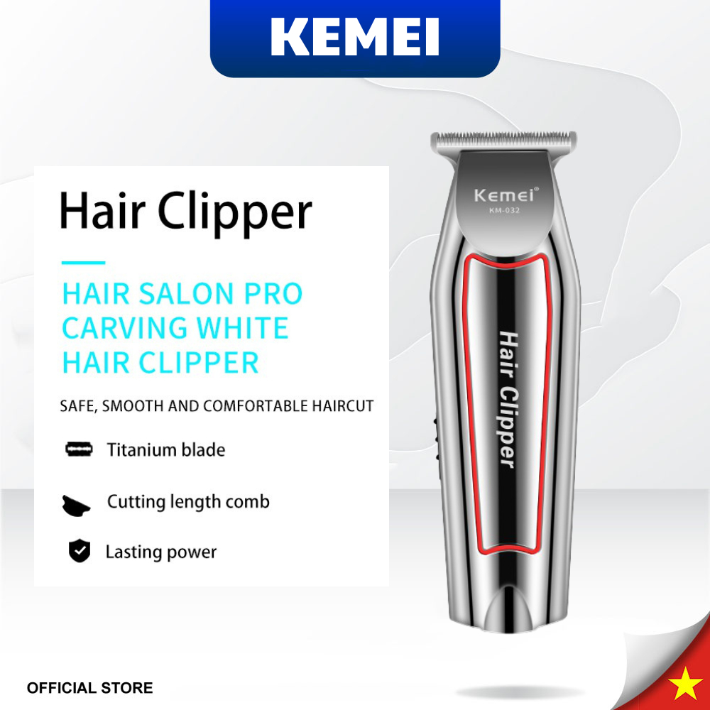 Kemei KM-032 Tông đơ cắt tóc điện có thể sạc lại Tông đơ cắt tóc mũi cho người đàn ông tạo kiểu tóc