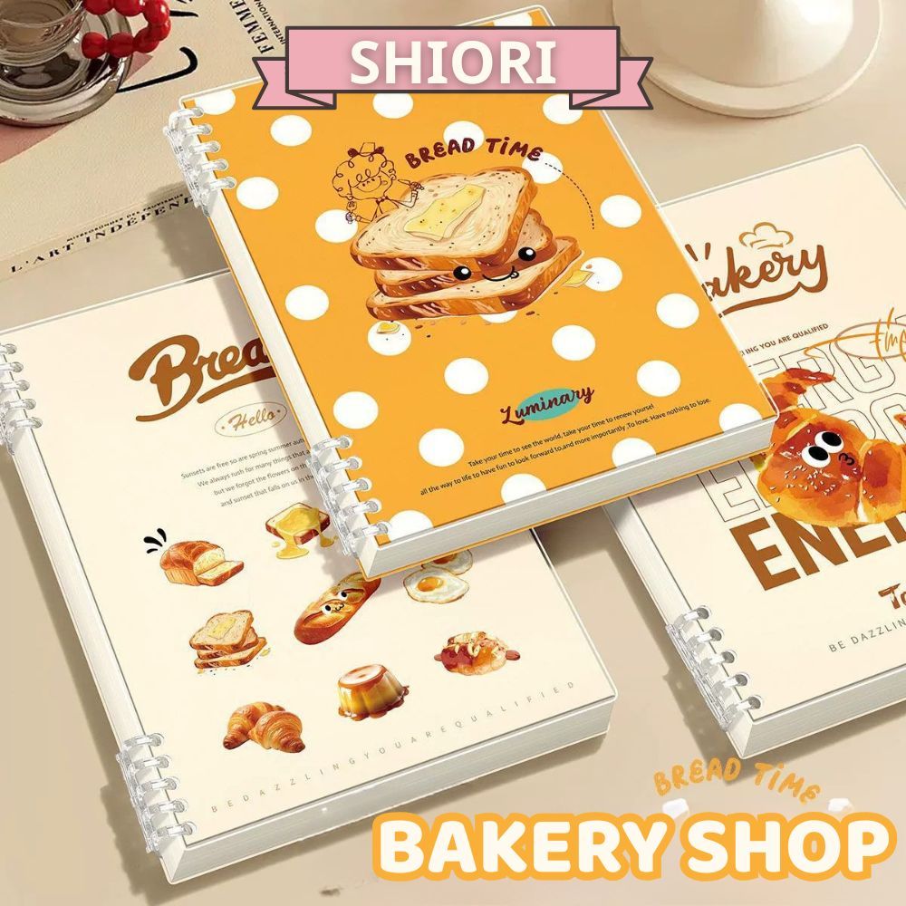  Sổ vở còng thay được giấy Bakery Shop- Tiệm bánh SHIORI- Thiết kế siêu dễ thương tập vở học sinh thay được giấy 