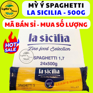   Mã BÁN SỈ  MÌ Ý SPAGHETTI LASICILIA SỐ 5 - 500G Mỳ ý sợi tròn ngon hợp sốt cà chua sốtphômai Pasta An Phát Phát 