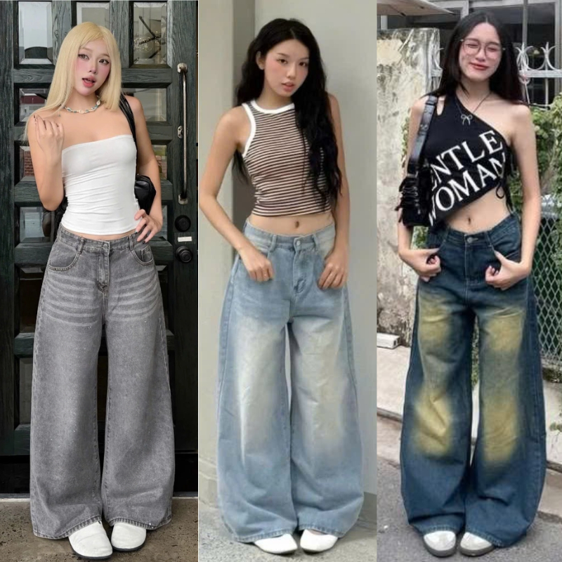 Quần Jean Ver.3 Dài Fold Series RETRO.STYLE chất liệu Denim form nam nữ phong cách trẻ trung năng động