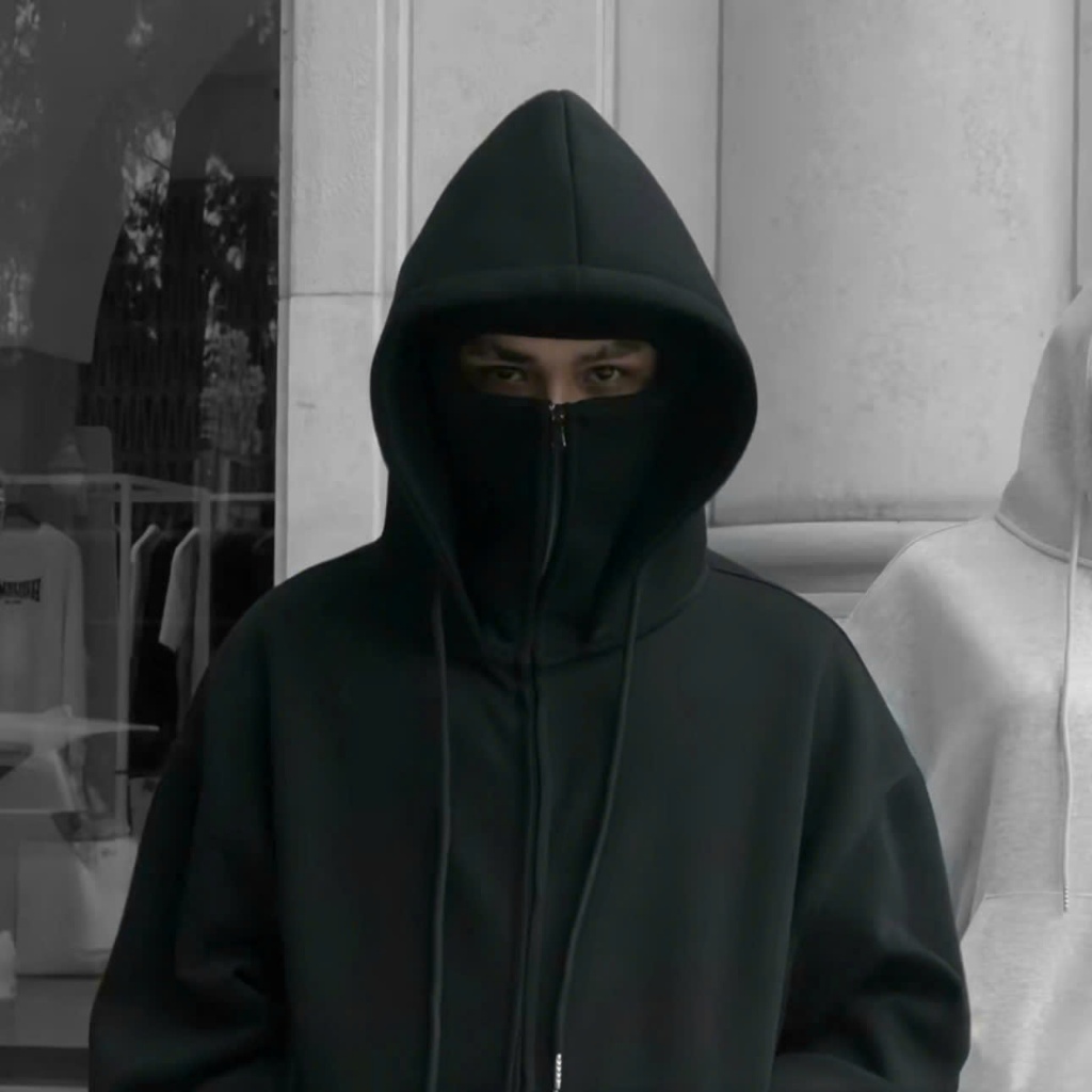 ÁO Khoác Nỉ Hoodie Zip Boxy Balaclava Ninja 2 Mũ GOPYA Thiết Kế Trùm Đầu Form Rộng Nam Nữ Dài Tay Chất Nỉ Dày Dặn | BigBuy360 - bigbuy360.vn