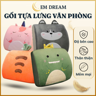  Gối Tựa Lưng Văn Phòng EmDream Gối Dựa Cao Su Non Cao Cấp Mềm Mại Nâng Đỡ Cột Sống Gối Tựa Lưng Ô Tô Sofa Kê Lưng 