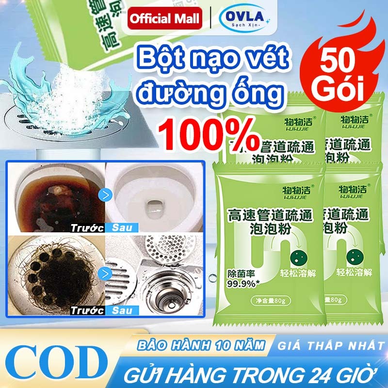 【30 Gói】Bột Thông Cống - đường ống sinh học ngăn ngừa tắc nghẽn, Thông Tắc Bồn Cầu, Bồn Rửa Bát, Khử mùi đường ống