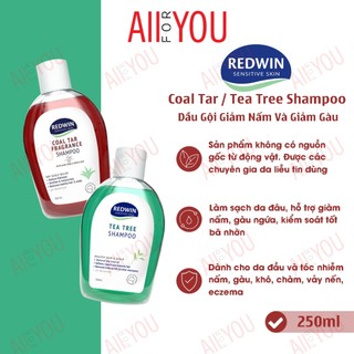   TEM CTY - HSD 2029  REDWIN Tea Tree  Coal Tar Shampoo 250mL - Dầu Gội Giảm Nấm  Tea Tree  Và Giảm Gàu  Coal Tar  