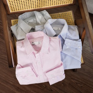  Áo sơ mi kẽ nam tay dài MDN OXFORD SHIRT - form slim fit cao cấp lịch lãm chuẩn form - MANDINNI 