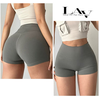 Quần legging đùi , quần short tập gym yoga cạp cao gen bụng chất lulu co dãn 4 chiều - LAV Activewear