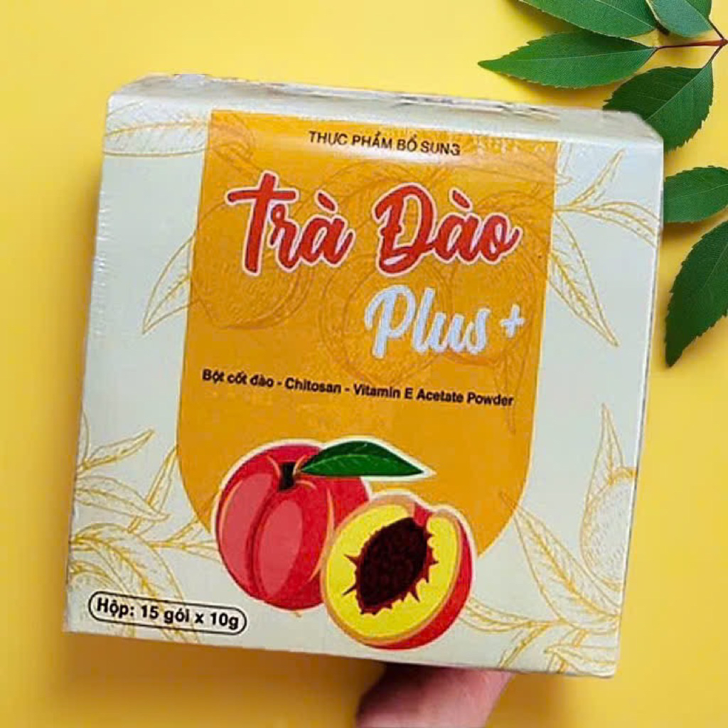Trà đào plus+ (Hộp 15 gói có tặng thanh đường)