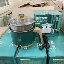 Nồi Lẩu, Ca mì Xanh , Hấp Điện Mini 2 Tầng vỉ hấp inox 304