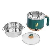 Nồi Lẩu, Ca mì Xanh , Hấp Điện Mini 2 Tầng vỉ hấp inox 304