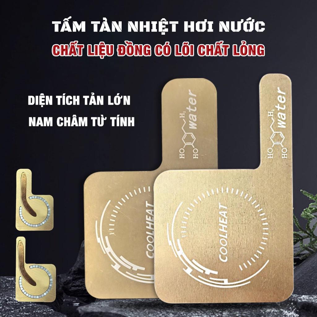 Tấm đồng tản nhiệt từ tính có lõi ống chất lỏng dẫn nhiệt hiệu suất cao V6 Pro dùng cho điện thoại di động quạt sò lạnh