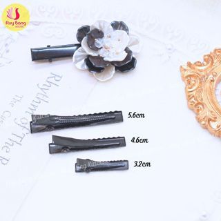  Kẹp cá sấu đen phôi kẹp xương kẹp SP000385 Kẹp tóc cá sấu,kẹp mỏ vịt xương cặp tóc inox 