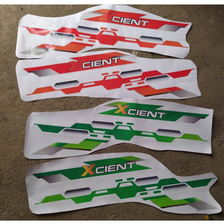 Bộ Tem XCIENT, tem decal trang trí cánh cửa xe tải (sl 2 tem dán 2 bên cửa)