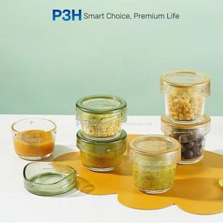 Hộp thủy tinh locknlock đựng đồ ăn dặm có chia vạch theo tháng tuổi llg542 llg510 llg161 llg540 llg508 p3h