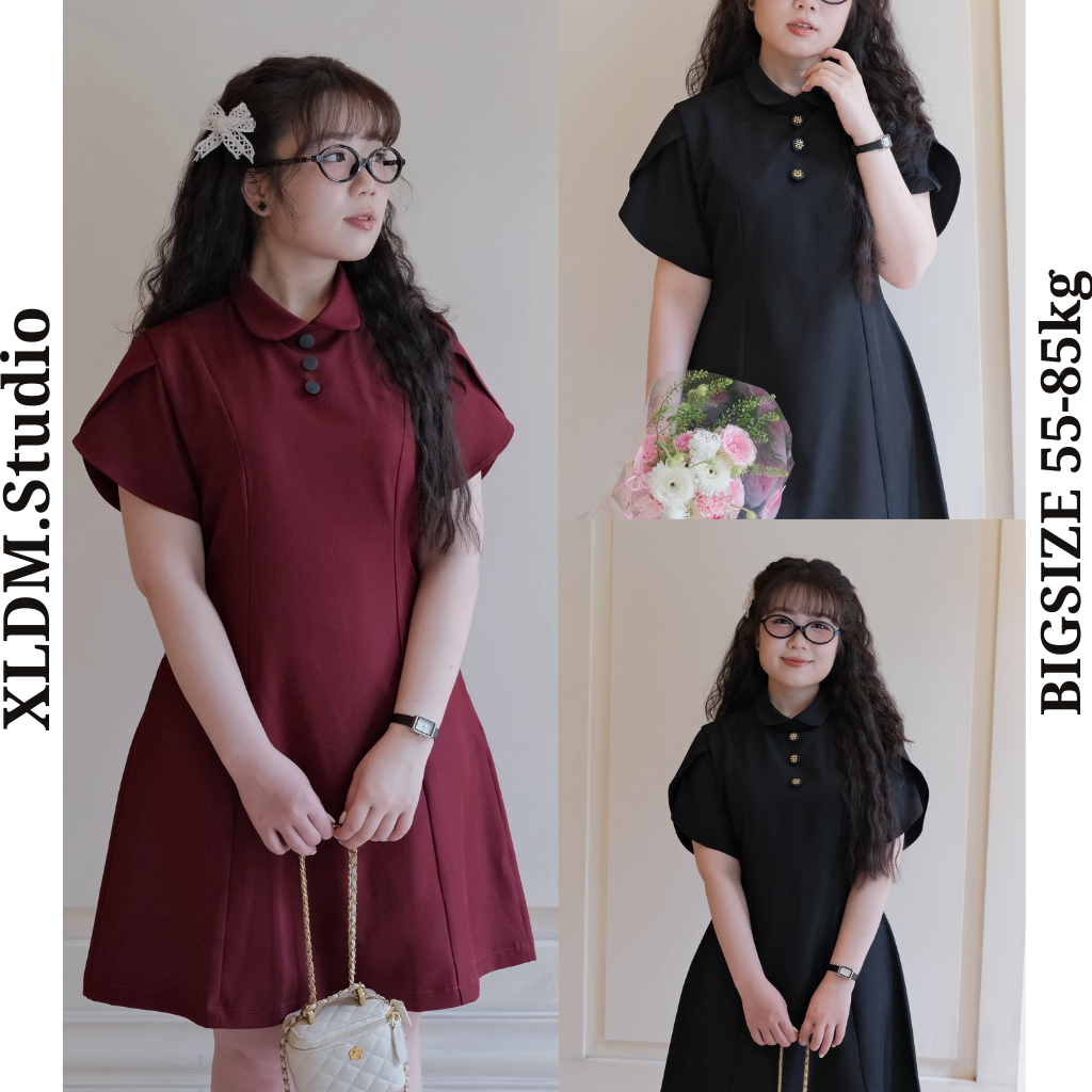 Váy đầm BIGSIZE nữ thiết kế, đầm liền thân bigsize có size từ 58-85kg XLDM Studio ( Jasmine dress)