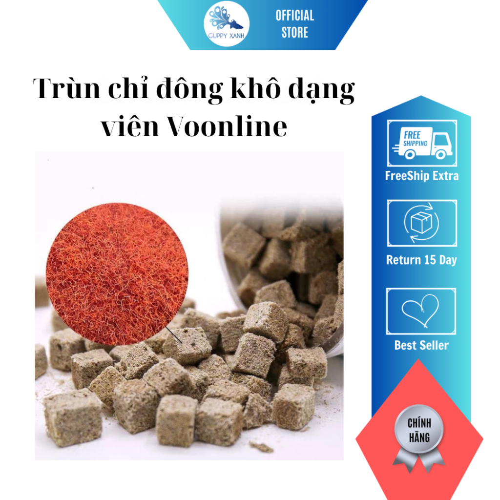 Trùn chỉ đông khô dạng viên Voonline(Lẻ 10 viên)