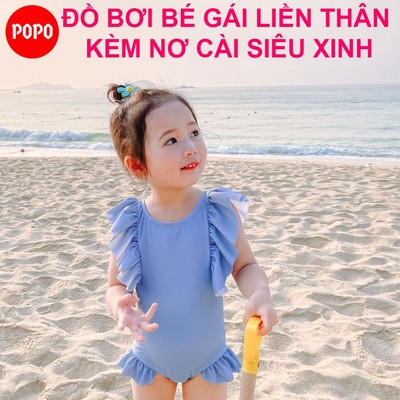 Đồ bơi bé gái dạng váy, áo bơi một mảnh liền thân có nơi cài sau siêu xinh SW0238 POPO