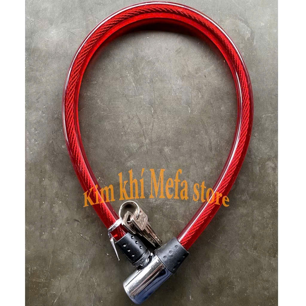 Khóa dây cáp chống cắt trộm cửa nhà, xe máy, xe đạp