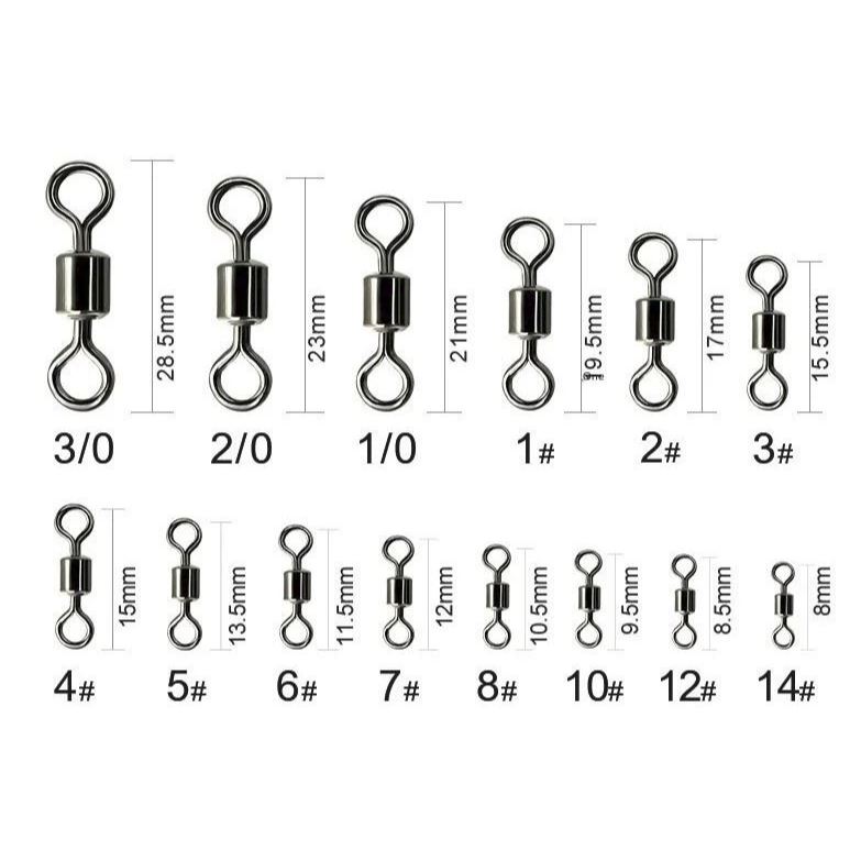 Gói 20 chiếc Khóa Link Câu Cá, Khóa Link Chịu Tải Lớn, Phụ Kiện Câu Đài Cao Cấp