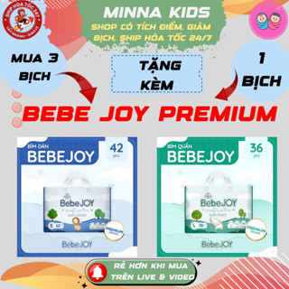 COMBO(mua 3tặng 1) Tã Bỉm BebeJoy Mẫu mới tặng 1 sữa tắm dán/Quần S42>>3XL30 thấm hút nhanh,0 tràn