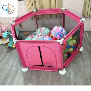 (Kèm 10 bóng)Tổng hợp 2 mẫu NHỎ quây Lục Giác trơn và mẫu có giỏ ném khung inox dành cho bé chơi tại nhà - hàng cao cấp.