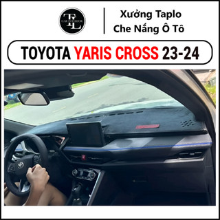  Thảm taplo OYOTA YARIS CROSS 2023 - 2025 thảm taplo che nắng da carbon da vân gỗ nhung cừu cao cấp chuẩn form 