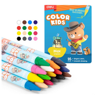   Deli  Sáp dầu hữu cơ Deli 12 18 24 36 màu với thiết kế lục giác siêu tiện 