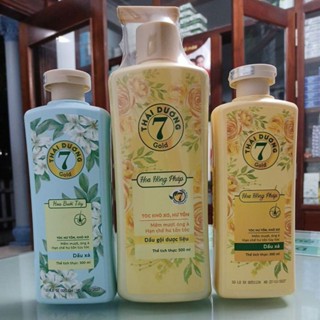 Dầu gội xả dược liệu Thái Dương 7 Gold hoa bưởi tây và hoa hồng pháp 500ml