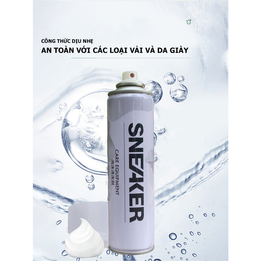 Bình Xịt Vệ Sinh Giày, Bình Xịt Bọt Tuyết Giặt Khô Giày, Dung Dịch Vệ Sinh Giày, Vệ Sinh Giày Dép Sneaker Cao Cấp