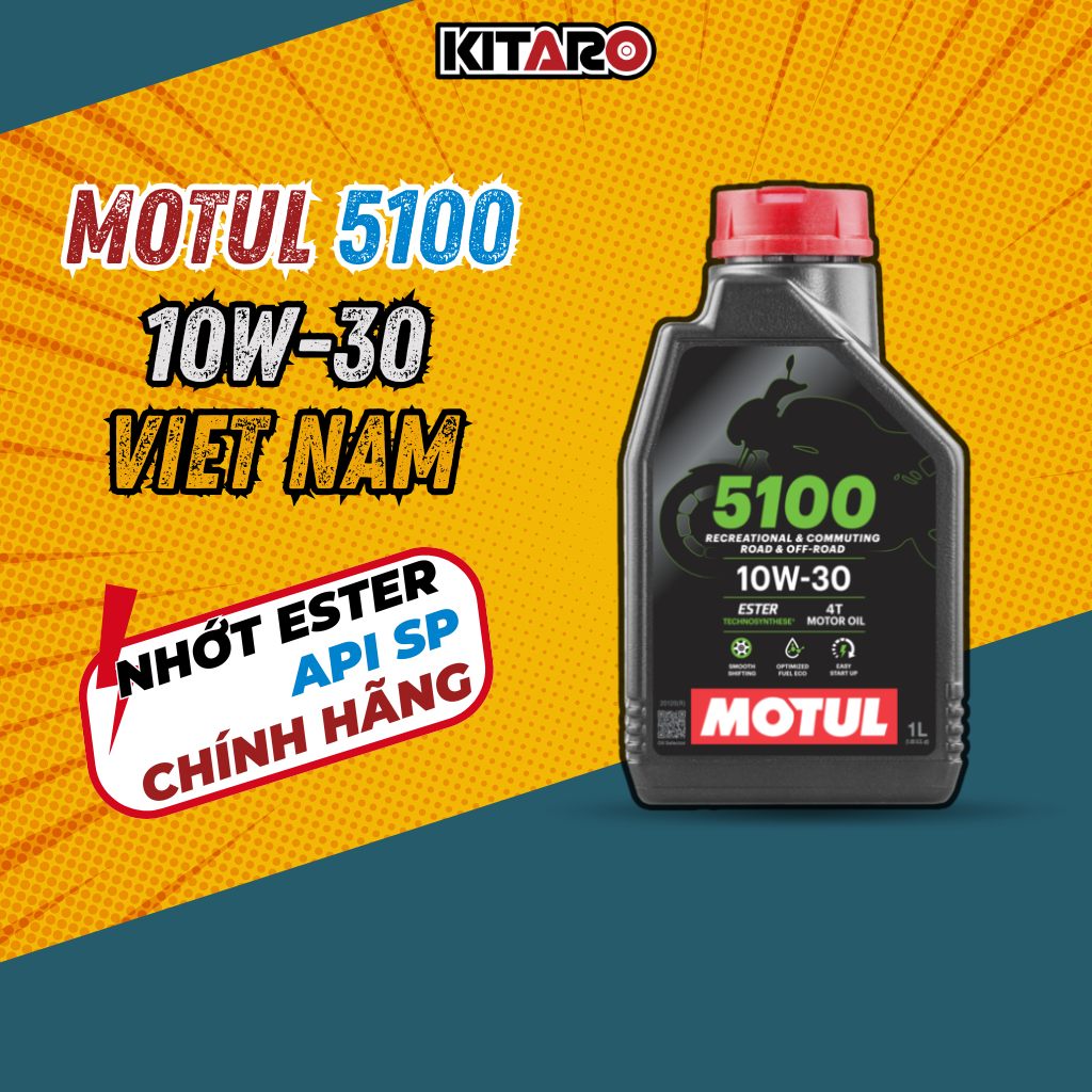 Dầu nhớt xe số cao cấp Motul 5100 10W30 công nghệ ester