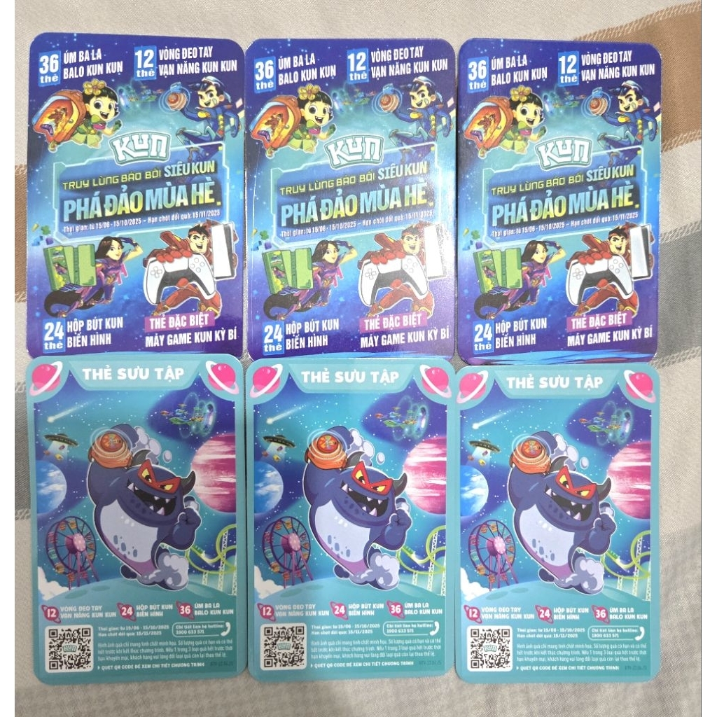 [COMBO 100 THẺ] Thẻ Đổi Quà Kun, Thẻ Quà Kun, Thẻ Mới 2025