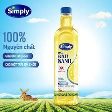  Dầu Ăn Đậu Nành Simply 1 Lít – Nguyên Chất Từ Đậu Nành 