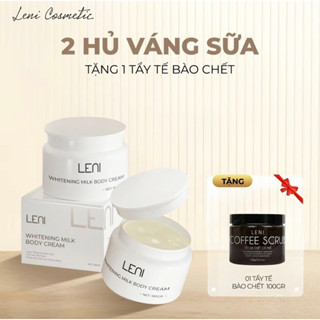 (KEM LENI CHÍNH HÃNG)(TẶNG KÈM 1 TẨY TBC  & Oil Test 10ML) COMBO 2 KEM BODY VÁNG SỮA LENI dưỡng trắng da body