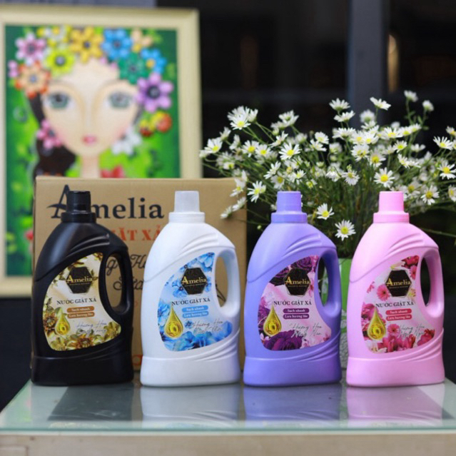 Nước Giặt Xả Amelia 2 Trong 1 - Sạch Nhanh, Lưu Hương Lâu