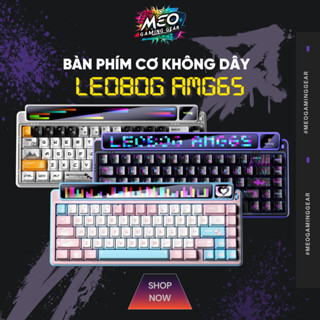 [ SẴN HÀNG ] Bàn Phím Cơ Không Dây Leobog AMG65 - 3 Mode - Màn Hình Kép - Pin 8000mah - LED RGB