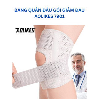BĂNG BẢO VỆ ĐẦU GỐI AOLIKES 7901 giúp giảm đau khớp gối, đai bảo vệ khớp gối khi chơi thể thao