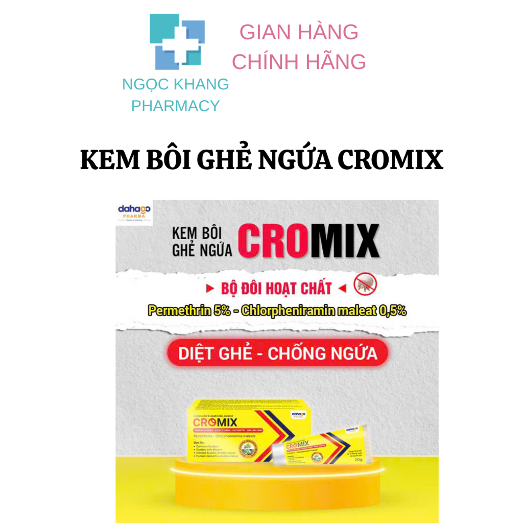 Kem bôi da CROMIX Diệt Ghẻ - Chống Ngứa Typ 20 gr
