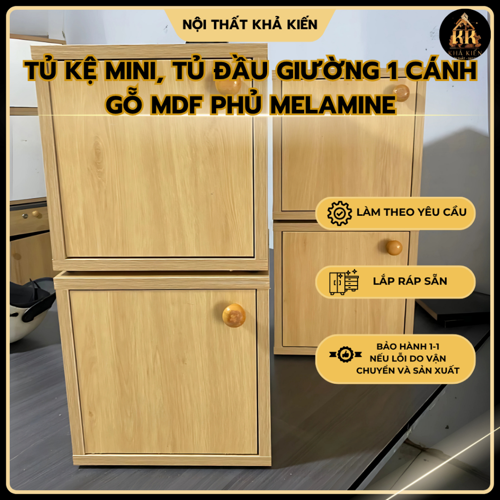 Tủ kệ mini, tủ đầu giường 1 cánh gỗ mdf phủ melamine