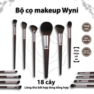  Bộ Cọ Trang Điểm WYNI cao cấp 18 Cây Lông Thú Tự Nhiên & Sợi Nano Cao Cấp Chất Lượng Cao 