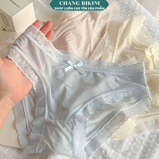  COMBO 5 Quần Lót Nữ Su Lụa Siêu Mỏng Không Lộ Viền Co Giãn Phối Ren Hoa Thoáng Mát Gợi Cảm 