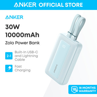 Pin dự phòng Anker Zolo 10.000mAh 30W Max Fast Portable Charger tích hợp cổng USB-C và USB-C&A cho dòng i16/15