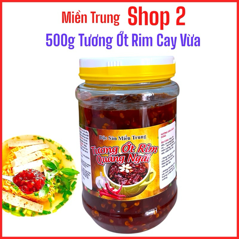 500g,Tương Ớt rim/xào Quảng Ngãi, đặc sản miền trung, Ít cay